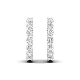 1 CT. T.W. Diamond Inside-Out Hoop Earrings in 10K White Gold