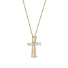 Thumbnail Image 2 of 1/3 CT. T.W. Diamond Graduated Cross Pendant in 10K Gold