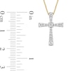 Thumbnail Image 4 of 1/3 CT. T.W. Diamond Graduated Cross Pendant in 10K Gold