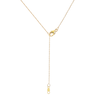 Thumbnail Image 3 of 1/8 CT. T.W. Diamond Infinity Heart Lariat-Style Necklace in Sterling Silver with 14K Gold Plate - 19"