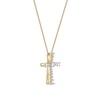 Thumbnail Image 2 of 1/3 CT. T.W. Diamond Graduated Cross Pendant in 10K Gold