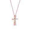 Thumbnail Image 1 of 1/3 CT. T.W. Diamond Graduated Cross Pendant in 10K Rose Gold