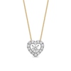 Thumbnail Image 1 of 3/8 CT. T.W. Diamond Interior Stone Heart Frame Necklace in 10K Gold