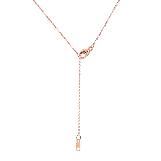 3/8 CT. T.w. Diamond Interior Stone Heart Frame Necklace in 10K Rose Gold