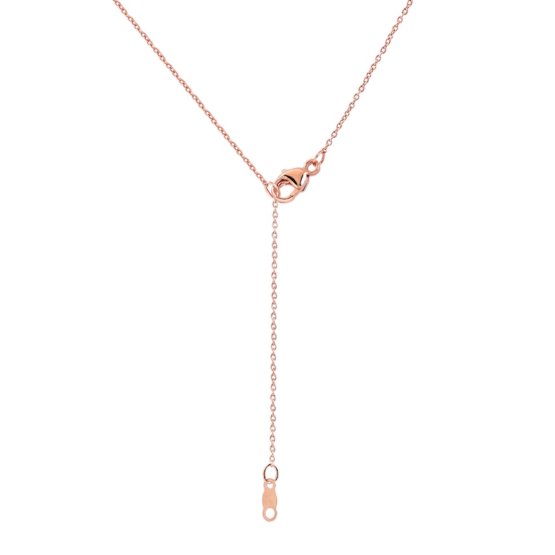 3/8 CT. T.W. Diamond Interior Stone Heart Frame Necklace in 10K Rose Gold