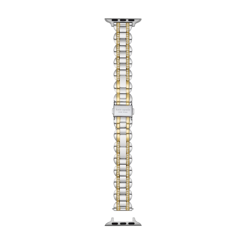 Main Image 1 of Ladies' Kate Spade Apple Straps Crystal Accent Two-Tone Interchangeable Scallop Link Band Attachment (Model: KSS0116)