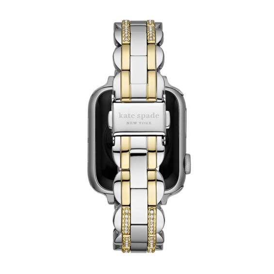 Ladies' Kate Spade Apple Straps Crystal Accent Two-Tone Interchangeable Scallop Link Band Attachment (Model: Kss0116)