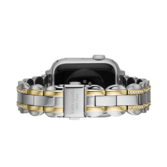 Ladies' Kate Spade Apple Straps Crystal Accent Two-Tone Interchangeable Scallop Link Band Attachment (Model: Kss0116)