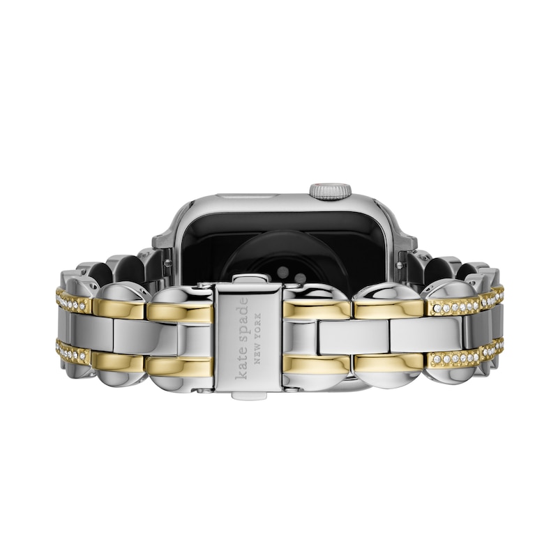 Main Image 3 of Ladies' Kate Spade Apple Straps Crystal Accent Two-Tone Interchangeable Scallop Link Band Attachment (Model: KSS0116)