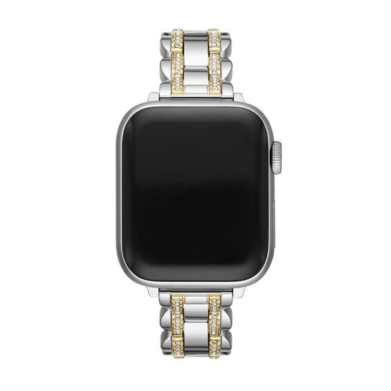 Ladies' Kate Spade Apple Straps Crystal Accent Two-Tone Interchangeable Scallop Link Band Attachment (Model: Kss0116)