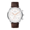 Thumbnail Image 0 of Men's Movado Heritage® Circa Chronograph Brown Leather Strap Watch with White Dial (Model: 3650132)