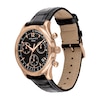 Thumbnail Image 2 of Men's Movado Heritage® Circa Rose-Tone IP Chronograph Black Faux Leather Strap Watch with Black Dial (Model: 3650133)