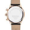 Thumbnail Image 3 of Men's Movado Heritage® Circa Rose-Tone IP Chronograph Black Faux Leather Strap Watch with Black Dial (Model: 3650133)