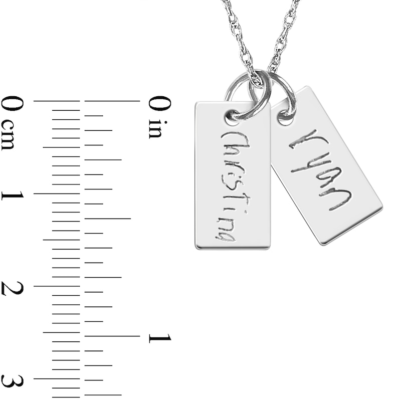 Minimal Tag Necklace - Silver