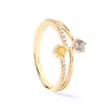 Thumbnail Image 1 of PDPAOLA™ at Zales Blue Labradorite and Multi-Color Cubic Zirconia Orbit Ring in Sterling Silver with 18K Gold Plate