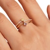 Thumbnail Image 4 of PDPAOLA™ at Zales Blue Labradorite and Multi-Color Cubic Zirconia Orbit Ring in Sterling Silver with 18K Gold Plate