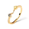 Thumbnail Image 3 of PDPAOLA™ at Zales Blue Labradorite and Multi-Color Cubic Zirconia Linked Ring in Sterling Silver with 18K Gold Plate