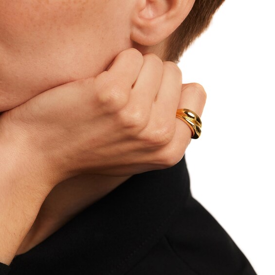 PDPAOLAâ¢ at Zales Bypass Ring Sterling Silver with 18K Gold Plate