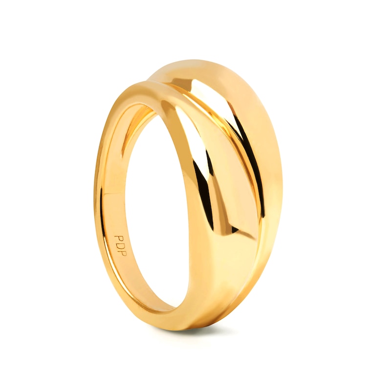 PDPAOLA™ at Zales Bypass Ring in Sterling Silver with 18K Gold Plate ...