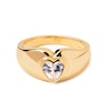 Thumbnail Image 1 of PDPAOLA™ at Zales 5.0mm Heart-Shaped Cubic Zirconia Solitaire Ring in Sterling Silver with 18K Gold Plate