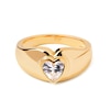 Thumbnail Image 3 of PDPAOLA™ at Zales 5.0mm Heart-Shaped Cubic Zirconia Solitaire Ring in Sterling Silver with 18K Gold Plate