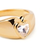 Thumbnail Image 5 of PDPAOLA™ at Zales 5.0mm Heart-Shaped Cubic Zirconia Solitaire Ring in Sterling Silver with 18K Gold Plate