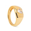 Thumbnail Image 7 of PDPAOLA™ at Zales 5.0mm Heart-Shaped Cubic Zirconia Solitaire Ring in Sterling Silver with 18K Gold Plate