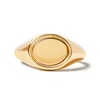 Thumbnail Image 0 of Oval Signet Ring in Sterling Silver with 18K Gold Plate