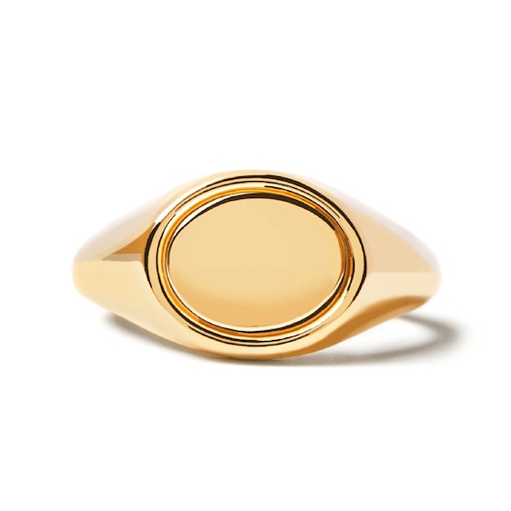 PDPAOLAâ¢ at Zales Oval Signet Ring in Sterling Silver with 18K Gold Plate