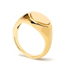 Thumbnail Image 5 of Oval Signet Ring in Sterling Silver with 18K Gold Plate