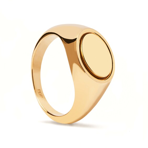 PDPAOLAâ¢ at Zales Oval Signet Ring in Sterling Silver with 18K Gold Plate