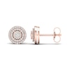 Thumbnail Image 0 of 1/4 CT. T.W. Multi-Diamond Double Frame Stud Earrings in 10K Rose Gold