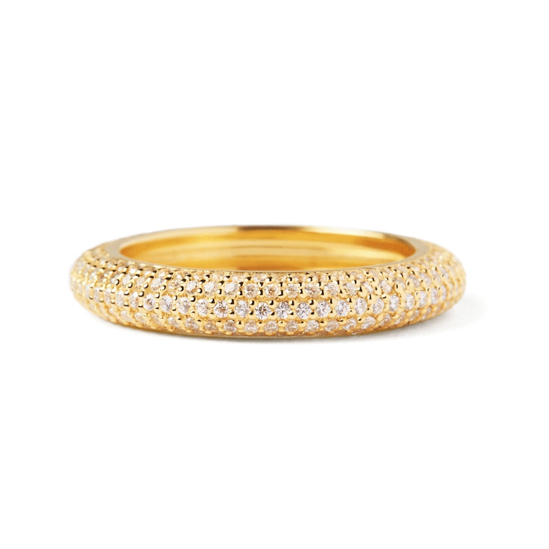 Main Image 1 of PDPAOLA™ at Zales Cubic Zirconia Multi-Row Band in Sterling Silver with 18K Gold Plate