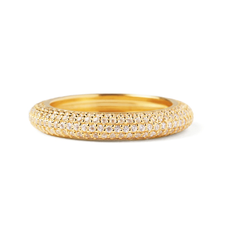 PDPAOLA™ at Zales Cubic Zirconia Multi-Row Band in Sterling Silver with 18K Gold Plate