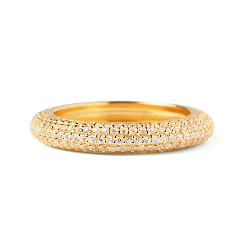 PDPAOLA™ at Zales Cubic Zirconia Multi-Row Band in Sterling Silver with 18K Gold Plate