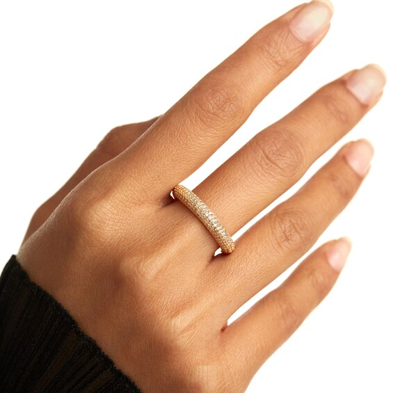 PDPAOLAâ¢ at Zales Cubic Zirconia Multi-Row Band in Sterling Silver with 18K Gold Plate