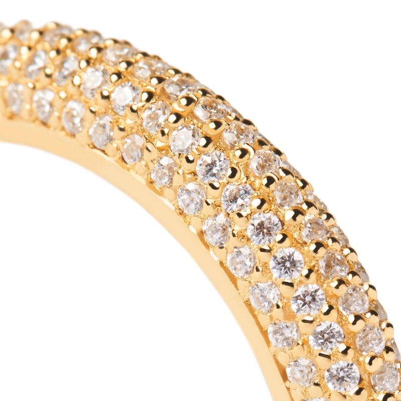 Main Image 5 of PDPAOLA™ at Zales Cubic Zirconia Multi-Row Band in Sterling Silver with 18K Gold Plate