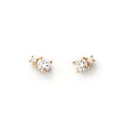 PDPAOLA™ at Zales 1/4 CT. T.W. Lab-Created Diamond Small and Large Two Stone Stud Earrings in 14K Gold