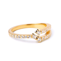 PDPAOLA™ at Zales 3/8 CT. T.W. Lab-Created Diamond Trio Open Ring in 14K Gold