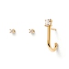 PDPAOLA™ at Zales 1/6 CT. T.W. Lab-Created Diamond Solitaire Stud and J-Drop Earrings Set in 14K Gold