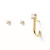 PDPAOLA™ at Zales 1/6 CT. T.W. Lab-Created Diamond Solitaire Stud and J-Drop Earrings Set in 14K Gold