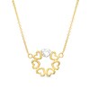 Thumbnail Image 1 of Diamond-Cut Heart Cutout Circle Necklace in 10K Two-Tone Gold