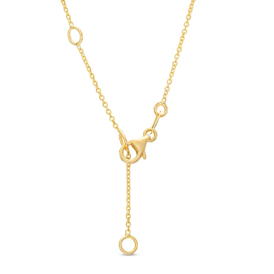 Diamond-Cut Heart Cutout Circle Necklace in 10K Two-Tone Gold