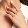 Thumbnail Image 2 of Kleinfeld® x Zales 1-3/4 CT. T.W. Certified Oval Lab-Grown Diamond Frame Twist Engagement Ring in Platinum (F/VS2)