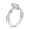 Thumbnail Image 2 of Kleinfeld® x Zales 1-3/4 CT. T.W. Certified Oval Lab-Created Diamond Frame Twist Engagement Ring in Platinum (F/VS2)