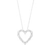 Thumbnail Image 1 of 3/8 CT. T.W. Diamond Heart Outline Pendant in 10K White Gold