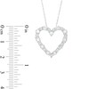 Thumbnail Image 2 of 3/8 CT. T.W. Diamond Heart Outline Pendant in 10K White Gold