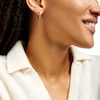 Thumbnail Image 2 of 1/2 CT. T.W. Diamond Seven Stone Hoop Earrings in 10K White Gold