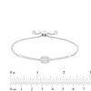 Thumbnail Image 3 of 1/3 CT. T.W. Emerald-Shaped Multi-Diamond Bolo Bracelet in 10K White Gold – 9.5"