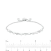 Thumbnail Image 3 of 1/6 CT. T.W. Diamond Alternating Heart Bolo Bracelet in Sterling Silver – 9.5"